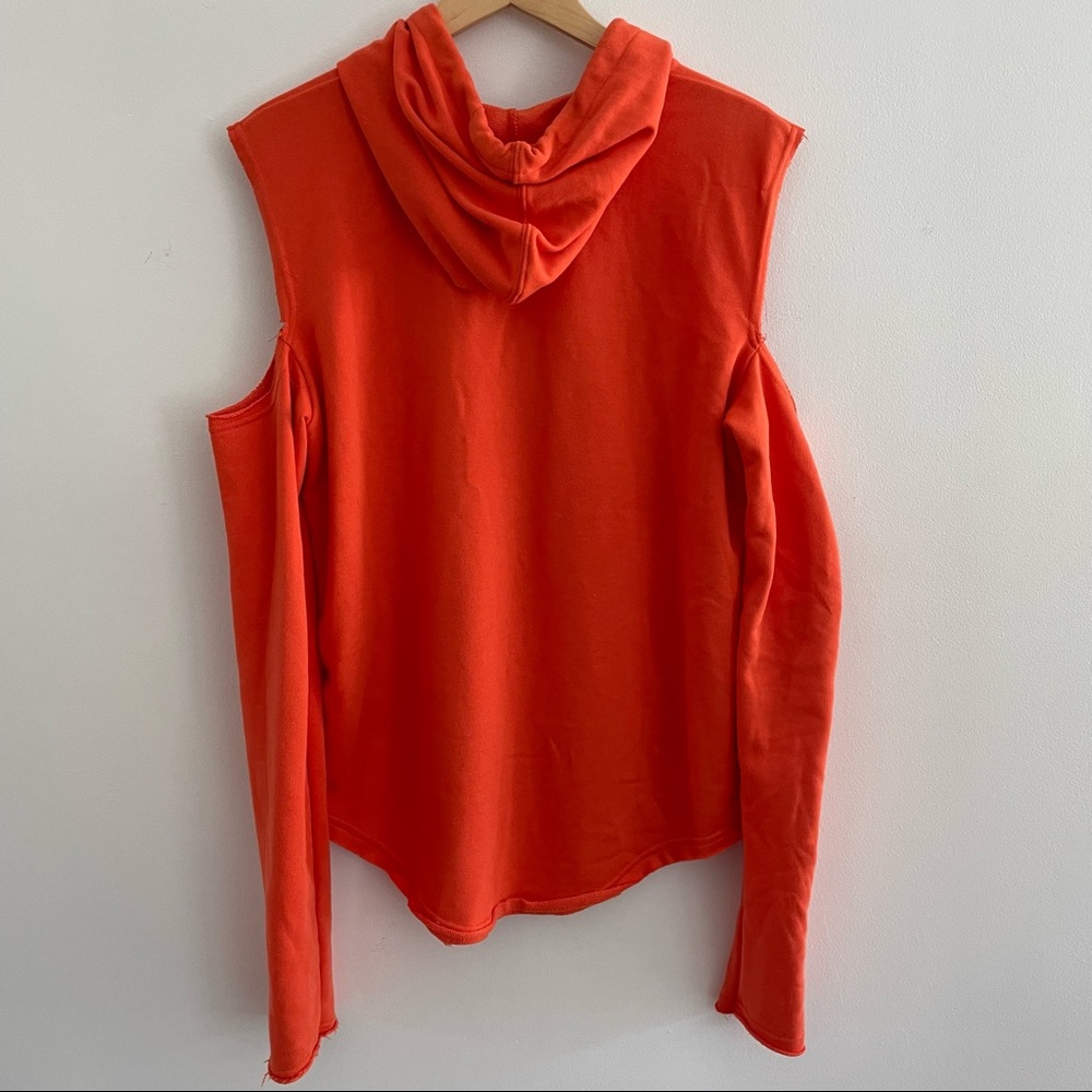 RARE Dolls Kill Poster Grl Oversize Cut Out Hoodie - Orange, Small - Picture 4 of 12